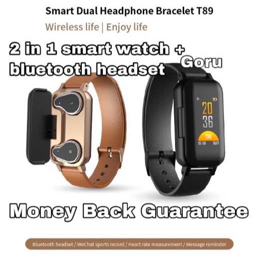 Jual Jam Tangan Smart watch headset earphone wireless bluetooth