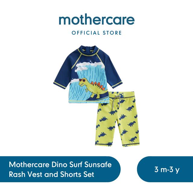 Gambar Mothercare Dino Surf Rash Vest & Shorts Set - Pakaian Renang (Multi) - 18-24 Months dari Mothercare Indonesia undefined Tokopedia