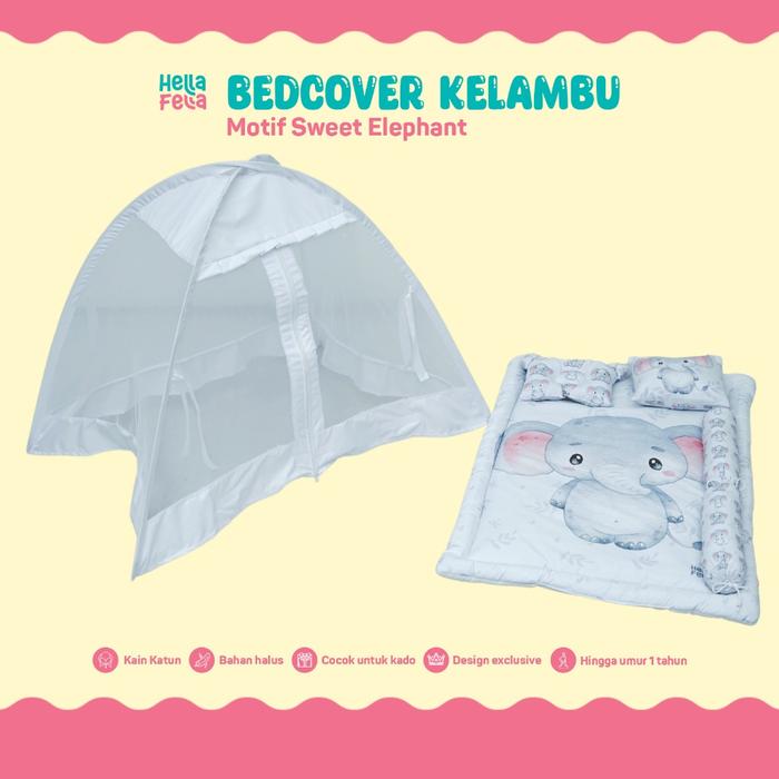 Gambar Bedcover Bayi Set & Kelambu Motif CUTE PANDA By Hellafella - SWEET ELEPHANT dari hellafellaidn undefined Tokopedia