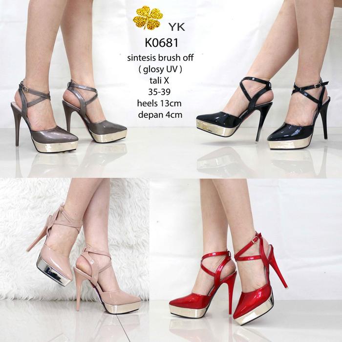 Jual YKshoes 0681 sepatu import high heels shoes 13 cm sepatu