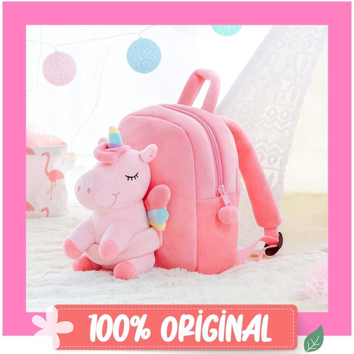 Gambar TAS KUDA PONY PAUD 3D / TAS KUDA PONY PAUD DAN / TAS KUDA PONI ANAK - Unicorn Peach dari Backpack Anak Import undefined Tokopedia