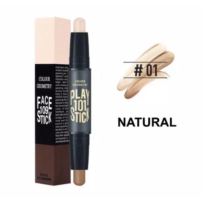 Gambar Lameila Face Stick 2in1 concealer & highliter Countour wajah - 01 NATURAL dari ladiesbeautymall undefined Tokopedia