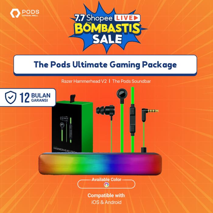 Gambar [PAKET HEMAT!!] ThePods Ultimate Gaming Package [Razer Hammerhead Pro dari andi ariffff undefined Tokopedia