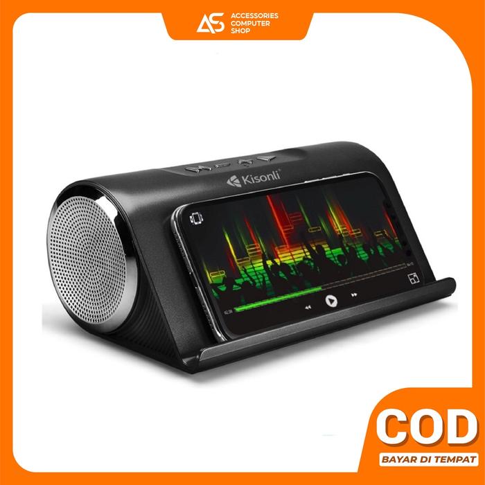 Speaker Portable Bluetooth Kisonli Mobile Stand Ks-1981 Support