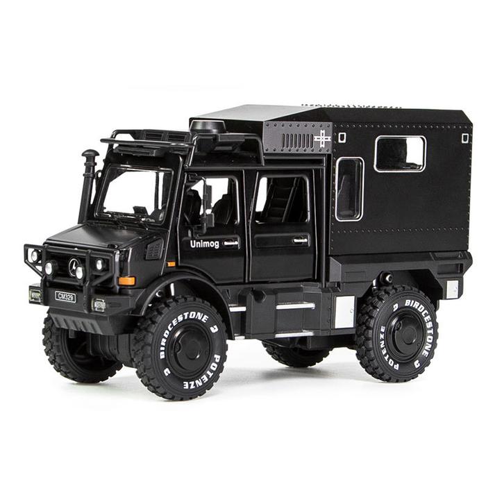 Gambar Mercedes Benz UNIMOG U5000 Diecast Mobil Skala 1:28 Kendaraan Truck - Unimog Hitam dari LAYOLO undefined Tokopedia