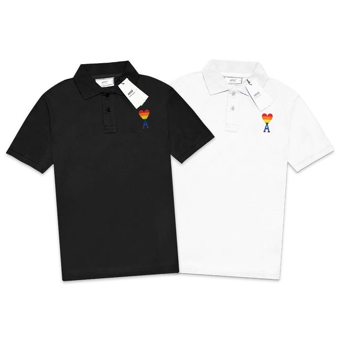 4M1 de Coeur Rainbow Polo Shirt White, L