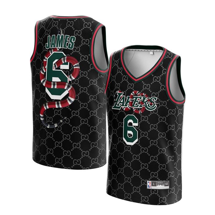 Jual Jersey Lebron James LA Lakers #6 HITAM BLACK Swingman Bola