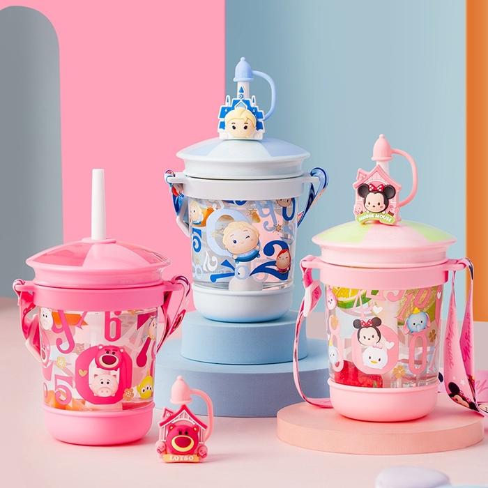 Tumbler Pinkah Sedotan Stir Pengaduk Karakter Mickey Minnie Elsa