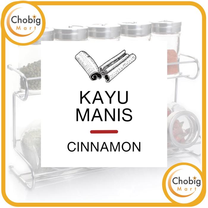 Gambar CHOBIG Sticker Label Bumbu Set 01 Dapur Stiker Spice Jar Botol Kaca - Kayu Manis dari Chobig Mart undefined Tokopedia