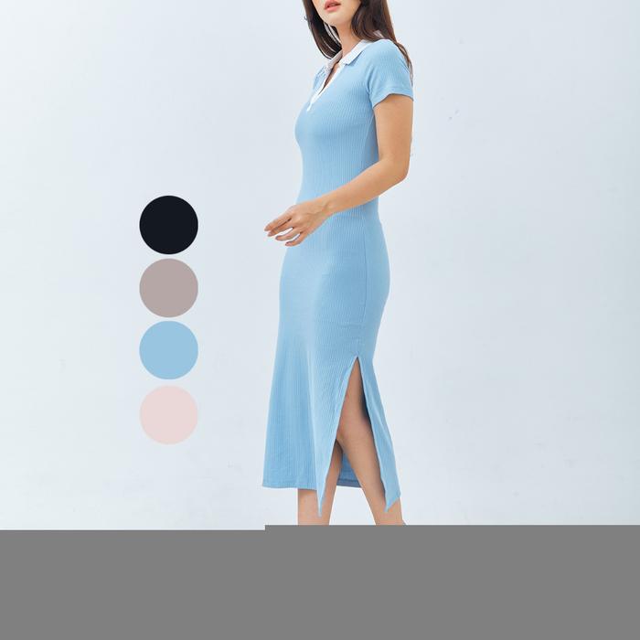 Jual ODIVA Yuna Dress Kaos Warna PEACH, M Kota