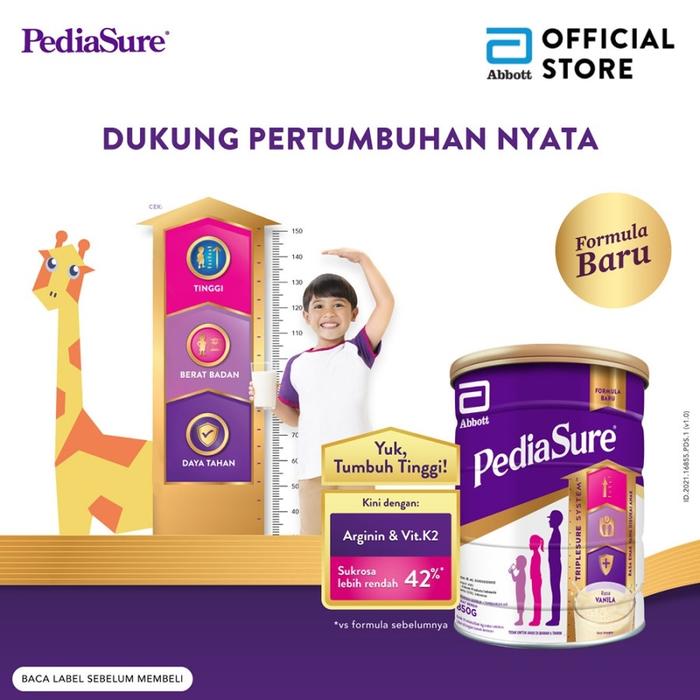 Gambar Pediasure Triplesure Susu Formula Pertumbuhan Anak Vanila 850 G dari Sirren Store undefined Tokopedia