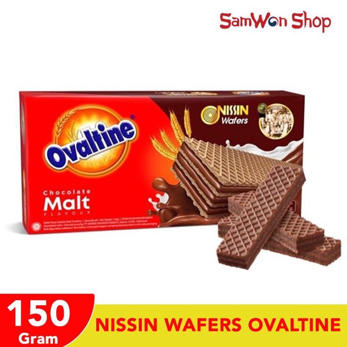 Gambar NISSIN WAFERS OVALTINE 150 GRAM - CAMILAN WAFER LAPIS COKLAT RENYAH dari AHADIAT Official undefined Tokopedia