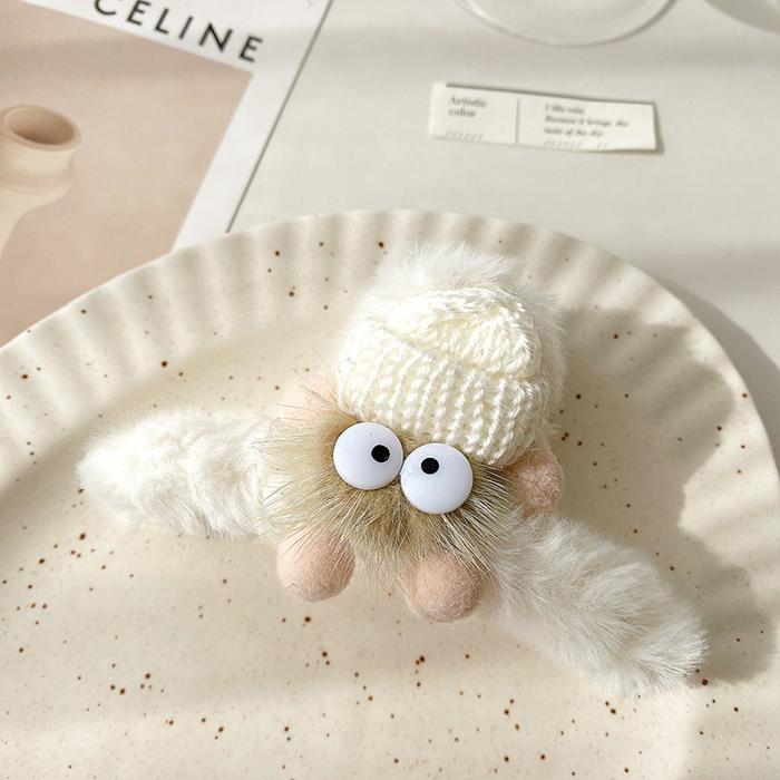 Gambar GUMA BEAR - Fur Rat Hair Claw Jedai Jepit Jepitan Rambut Besar - White dari Guma Bear undefined Tokopedia