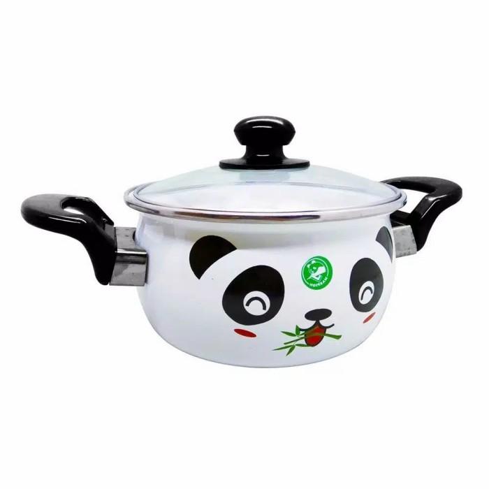 Gambar Maspion Panci Enamel Hello Panda 24 cm. dari dian239 undefined Tokopedia