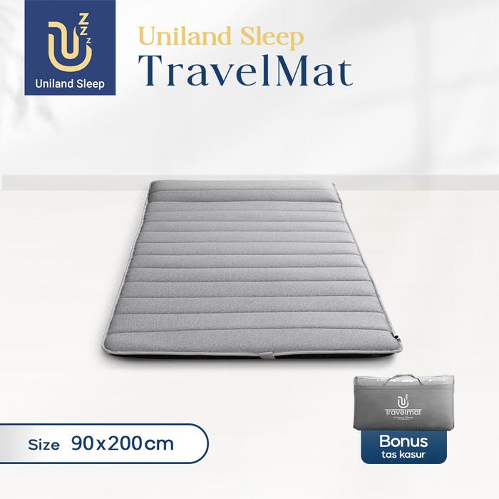 Gambar KASUR LIPAT UNILAND SLEEP 90X200 / TRAVEL BED MATTRESS BONUS TAS - Grey dari Indo_april. undefined Tokopedia