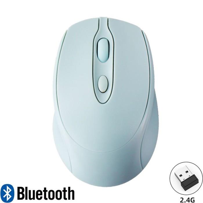 Gambar Mouse Bluetooth Wireless Dual Mode Connection 2in1 Miniso Silent - Biru dari beatmobile undefined Tokopedia