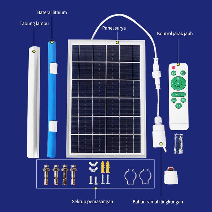 Gambar LAMPU SOLAR SENSOR GERAK SOLAR LIGHT TUBE DINDING TENAGA SURYA OTOMATS - DG-100W dari Solar Energy Generation undefined Tokopedia
