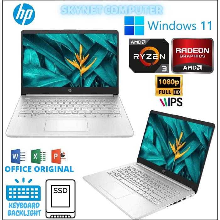 Jual LAPTOP HP 14s FQ0591AU FQ0593AU AMD RYZEN 3250U RAM8GB