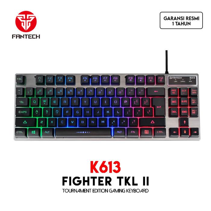 Gambar FANTECH FIGHTER II K613L KEYBOARD GAMING RGB MEMBRANE FULL SIZE - K613 TKL dari hdtore undefined Tokopedia