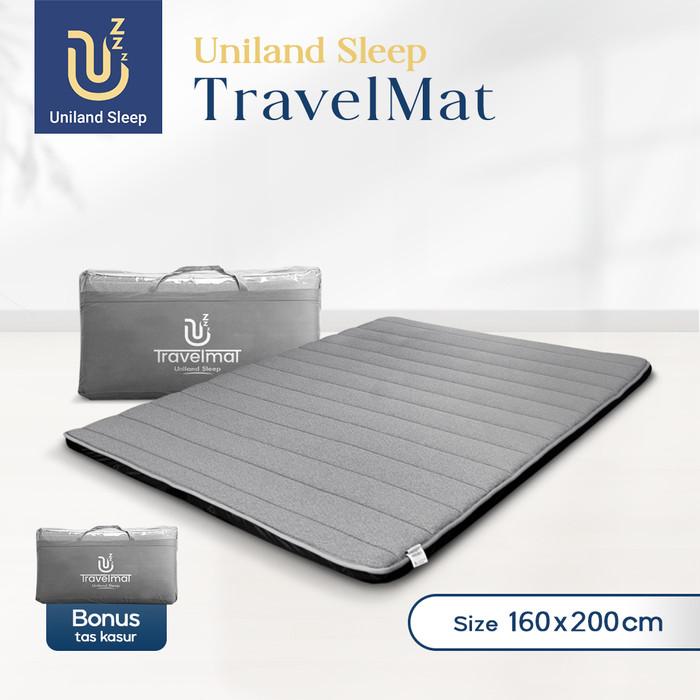 Gambar KASUR LIPAT UNILAND SLEEP 160X200 / TRAVEL BED MATTRESS BONUS TAS - Grey dari Indo_april. undefined Tokopedia