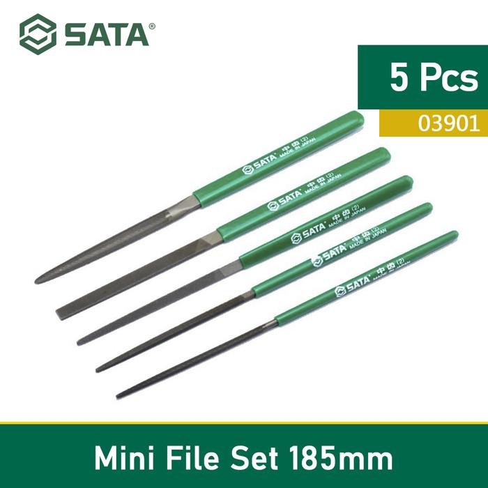 Gambar Kikir Mini File Set 03901 5pcs Mini File Set 185mm Sata Tools - J Best dari INDO MECHANIC undefined Tokopedia