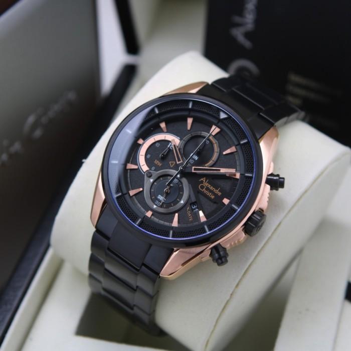Gambar JAM TANGAN PRIA ALEXANDRE CHRISTIE AC 6662 / AC6662 RANTAI ORIGINAL - ROSEGOLD BLACK dari HappyArloji_NEW undefined Tokopedia