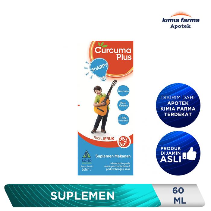 Gambar CURCUMA PLUS SHARPY ORANGE 60 ML / SUPLEMEN ANAK / KIMIA FARMA dari Kimia Farma Apotek Official undefined Tokopedia