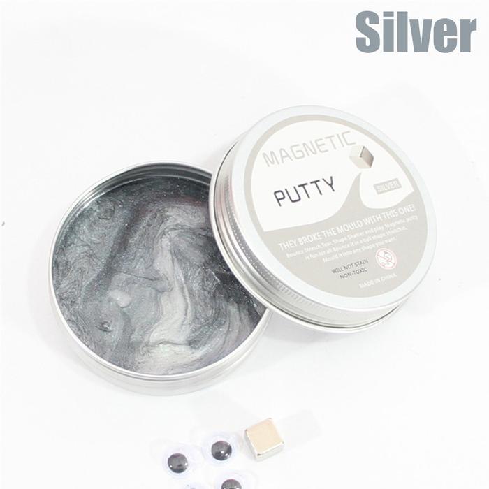 Gambar Slime Lilin Magnetic Thinking Putty Magic Mainan Tangan Anak Magnet - silver dari IDT4 undefined Tokopedia