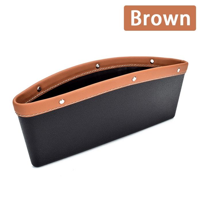 Gambar Car Seat Gap Organizer Kulit Mewah Rak Samping Mobil Gentleman Premium - Coklat dari FunToys711 undefined Tokopedia