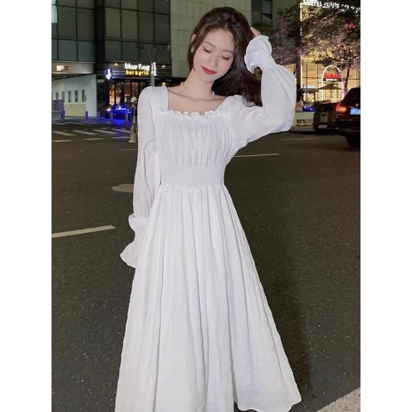 Gambar Dress Vintage Bahan Chifon Lengan Panjang putih kasual modern terbaru - Putih, XL dari DAN&DAN undefined Tokopedia