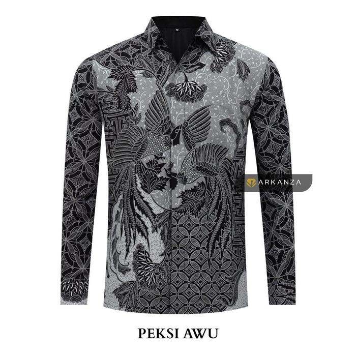 Gambar BEST B SELLER BATIK ARKANZA Kemeja Batik Pria Casual Slim Fit Premium - PEKSI AWU, XL dari BATIKARKANZA.ID undefined Tokopedia