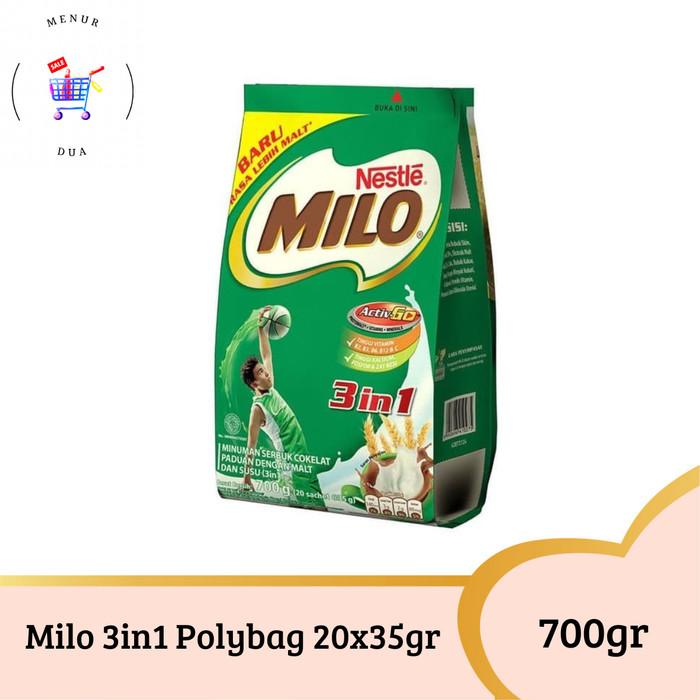 Gambar Milo 3in1 polybag 20sachetx35gr (700gr) dari Enoza Store undefined Tokopedia