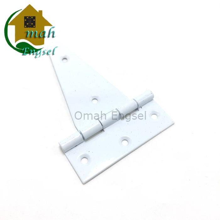Gambar Engsel Pintu Gudang T 100 x 60 mm Engsel Gudang Door Hinge - Putih dari Omah Engsel undefined Tokopedia