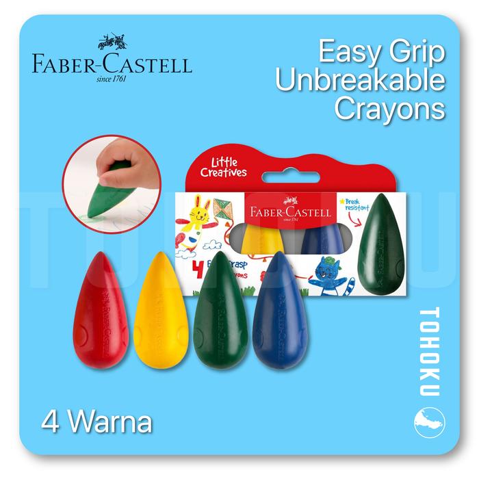 Gambar Faber-Castell - Easy Grasp Bulb Crayons Genggam Jumbo Bayi Anti Patah - 4 Warna dari Tohoku Store undefined Tokopedia
