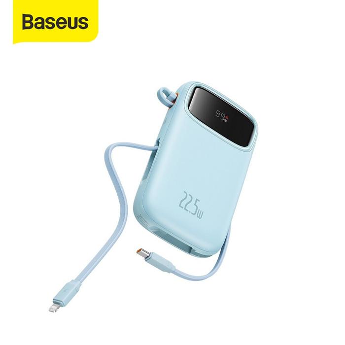Gambar Baseus Qpow2 22.5W Fast Charging Power Bank Dual-cable Type-C PDQC SFC - Biru dari Baseus Loc id undefined Tokopedia