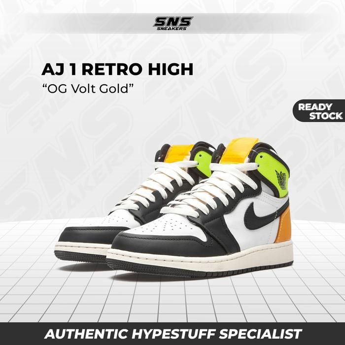 Jordan High Volt University Gold Air Jordan Retro High White Black