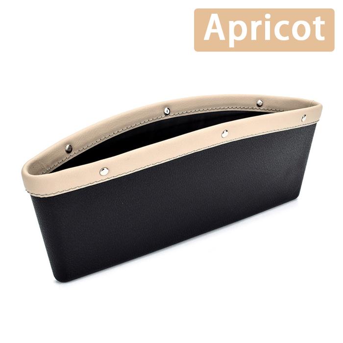 Gambar Rak Mobil Selipan Car Seat Organizer Samping Jok Sekat Bahan Kulit - Apricot dari Soya Global undefined Tokopedia