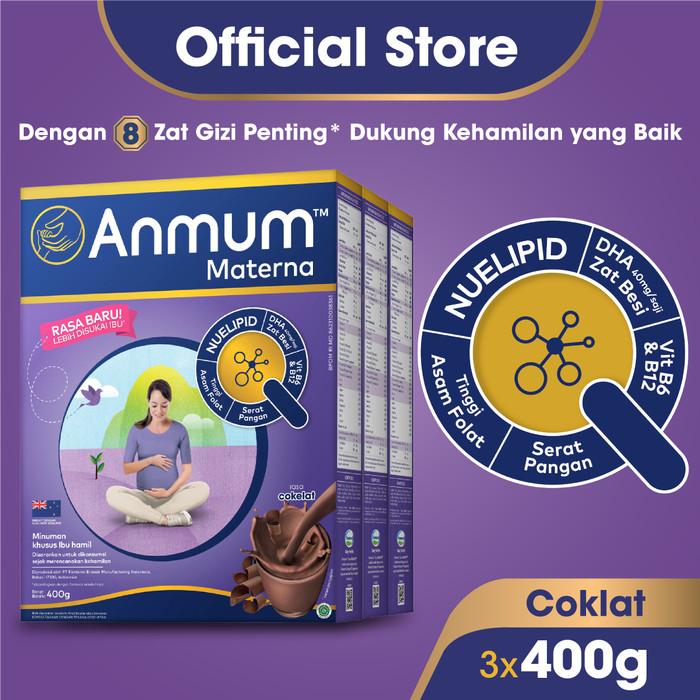 Gambar Anmum Materna Susu Bubuk Cokelat 3x400g - Susu Ibu Hamil dari rindaaa_store undefined Tokopedia