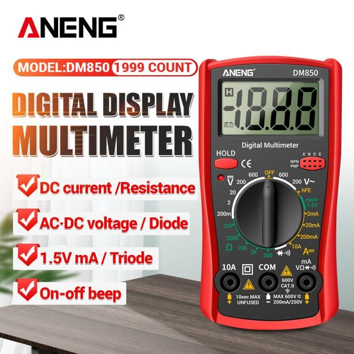 Gambar Avometer Alat Ukur Tes Tegangan Listrik Digital Multimeter Multifungsi - Merah dari Aufa Teknik_NEW undefined Tokopedia