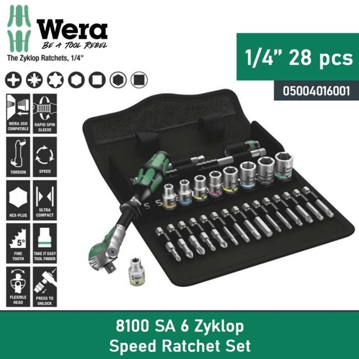 Gambar ToolKit Set Wera 05004016001 Zyklop Speed Ratchet Set 1/4" Drive Best dari INDO MECHANIC undefined Tokopedia