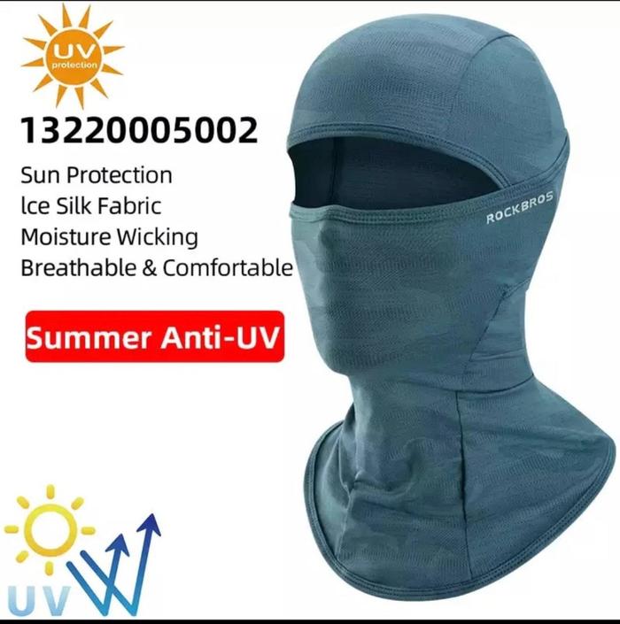 Gambar Rockbros Masker Sepeda LF8422 Balaclava Bersepeda Full Face Mask ICE Silk LYCRA Cool Breathable 360° Wrap Quick Release Design - LF8422-2 dari Rockbrosindo undefined Tokopedia
