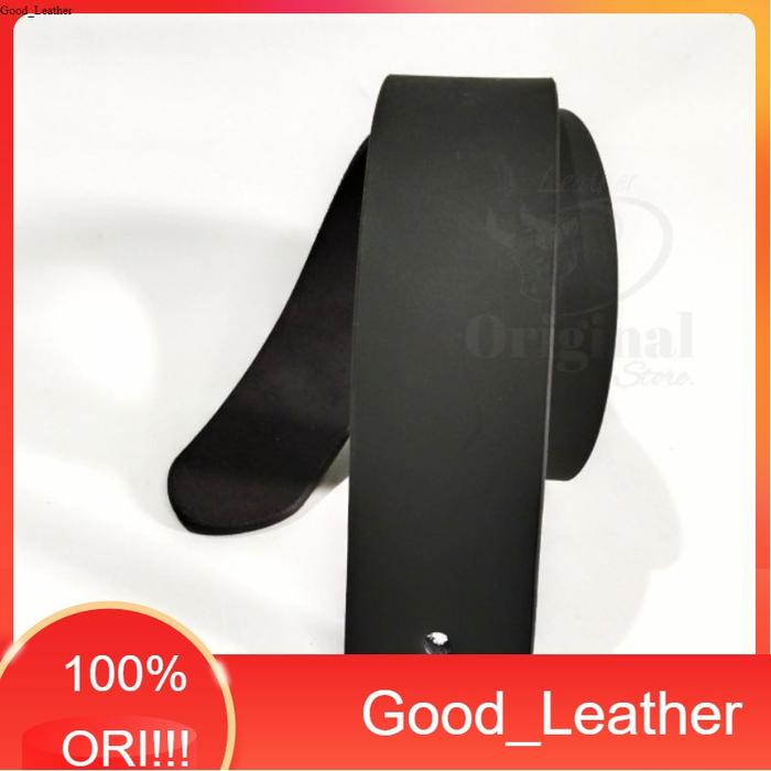 Gambar Tali Sabuk Ikat Pinggang Pria Jumbo Original Kulit Asli Garut - Hitam, XXL/3.5/130cm dari Good_Leather undefined Tokopedia