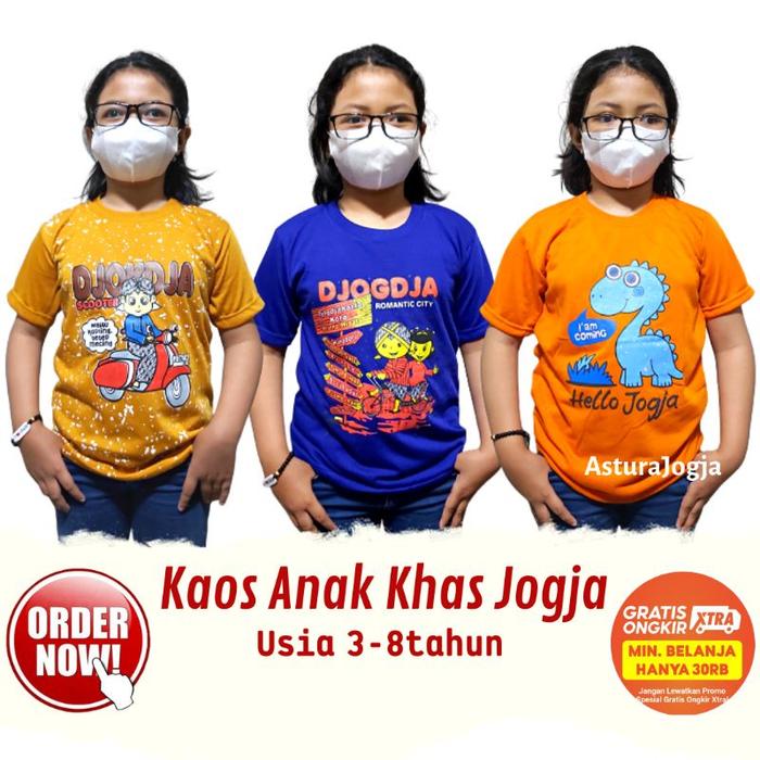 Gambar Kaos Anak Jogja 3 - 8 Tahun || Baju Atasan Anak Oleh Oleh Malioboro dari ABYAKTA1 undefined Tokopedia