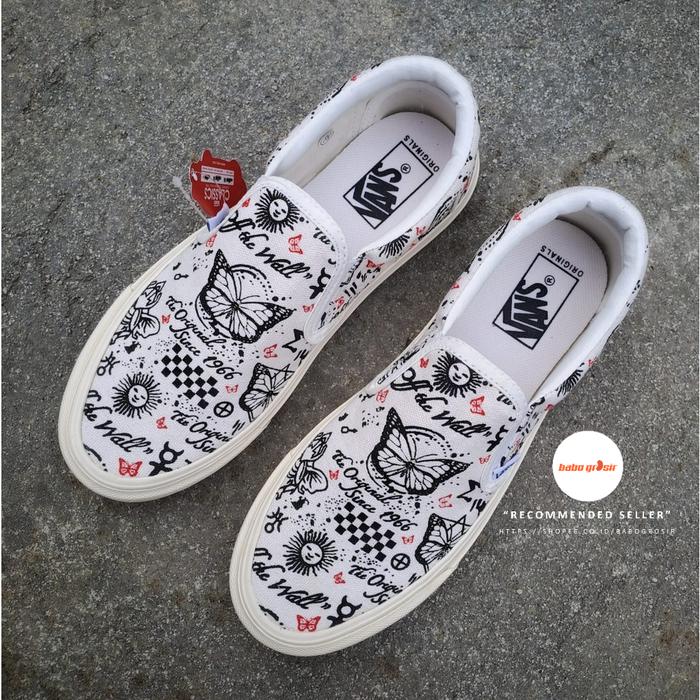 Jual PROMO Sepatu Slip On Wanita Vans Slip On Motif Unik Lucu dan