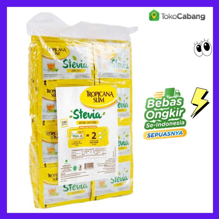 Gambar Tropicana Slim Stevia Sweetener 100 pcs AZ476 dari chalinda jaya undefined Tokopedia
