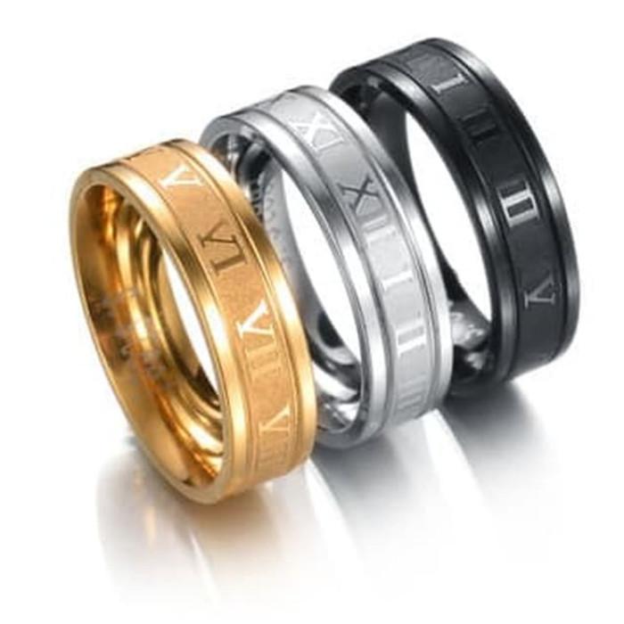Gambar Cincin Romawi Titanium 216 L - Hitam, 21 dari DHV store undefined Tokopedia