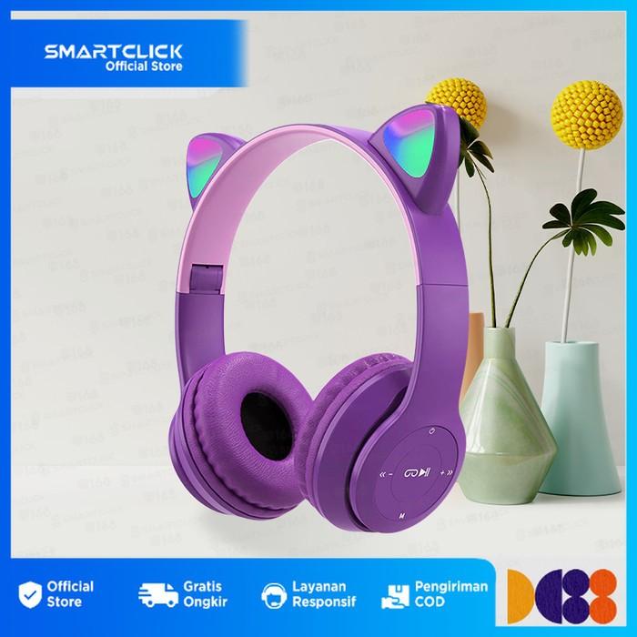 Gambar Headphone Bluetooth Anak Bass Stereo With Mic Support Memory card New - Purple dari SmartClick.id undefined Tokopedia