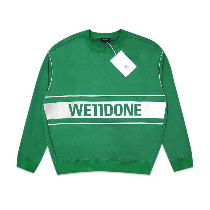 Gambar We11done Reflective Logo Sweatshirt - Green, S dari SANGKIL undefined Tokopedia