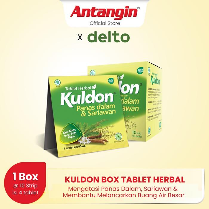 Gambar Kuldon Box 10 Strip isi 4 Tab - Mengatasi Panas Dalam Sariawan dari syelsa undefined Tokopedia