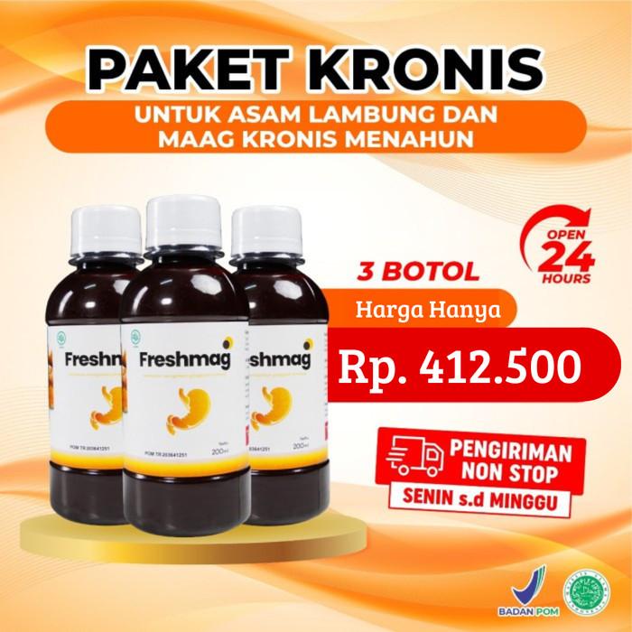 Gambar Freshmag Paket Kronis 3 Botol Solusi Herbal Asam Lambung BPOM Halal dari azizah nayyirajkt undefined Tokopedia